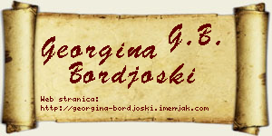 Georgina Borđoški vizit kartica
